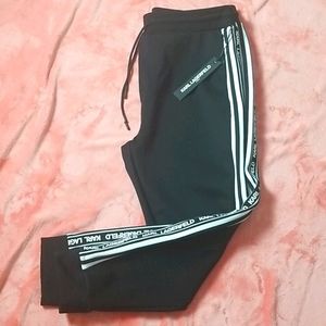 Karl Lagerfeld Men Side Logo Tape Jogging Pants